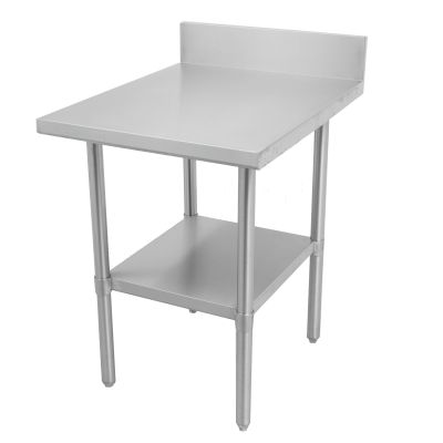 Table de travail et dosseret en acier inoxydable avec tablette 36" x 30"