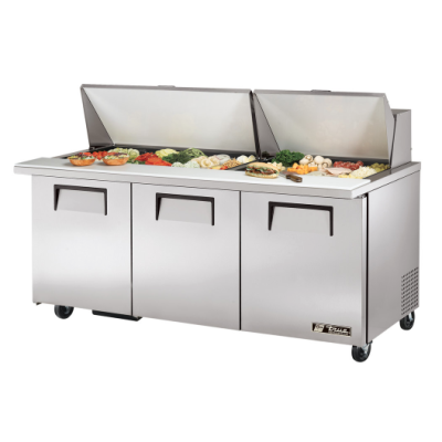 Table de préparation à salade réfrigérée 72" - 30 bacs