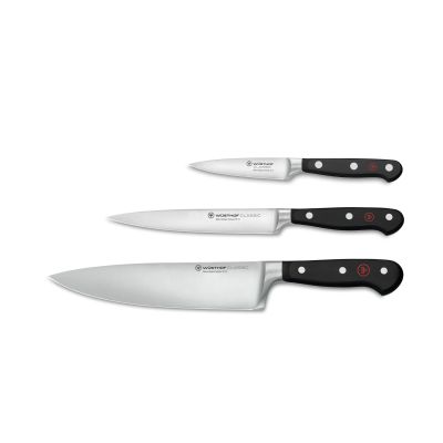 Ensemble de 3 couteaux de chef Classic - Noir