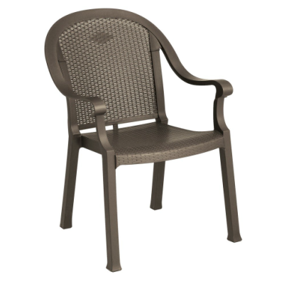Chaise en résine avec appuis-bras Sumatra - Bronze