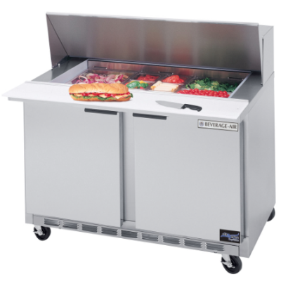 48" Refrigerated Salad Prep Table - 18 Food Pans