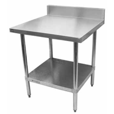 Table de Travail 30" x 60" avec Dosseret - Tablette Inox