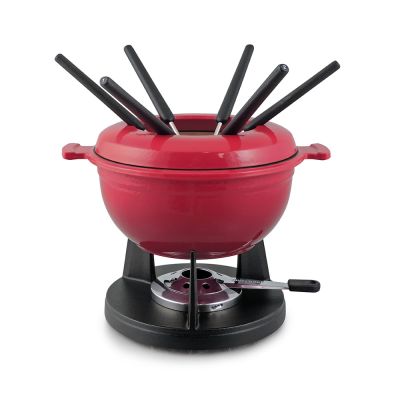 Ensemble à fondue en fonte avec brûleur - Lucerne