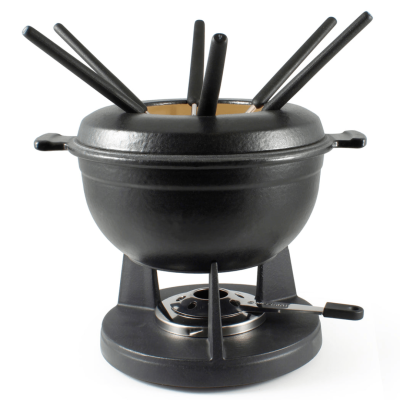 Ensemble à fondue en fonte 10 pièces - Lucerne noir