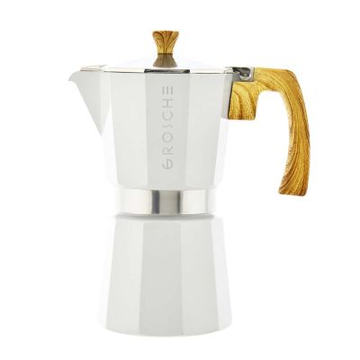 Cafetière italienne en aluminium 9 tasses Milano - Blanc