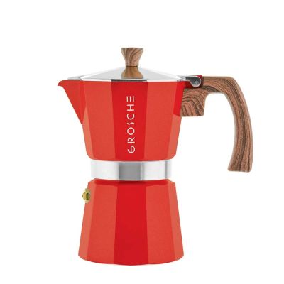 Cafetière italienne en aluminium 6 tasses Milano - Rouge