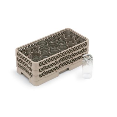 Panier demi-grandeur à 17 compartiments Traex 5,562" - Beige