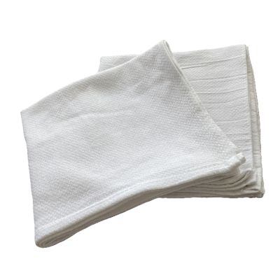 Linge essuie vaisselle Huck Towel 100% coton - Blanc