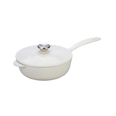 Sauteuse en fonte émaillée avec couvercle 2 L - Blanc