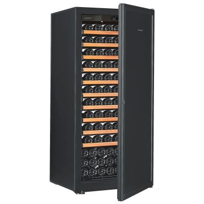 Cellier La Première 1 température, 1 porte pleine avec cadre noir - 141 bouteilles