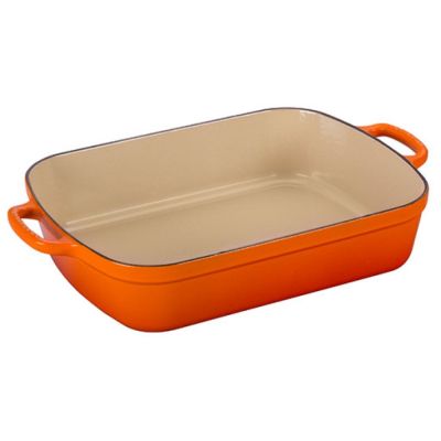 Plat de cuisson en fonte émaillée rectangulaire 4,9 L - Volcanique