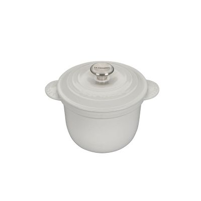Cocotte à riz en fonte émaillée avec couvercle 2 L - Blanc