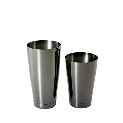 Ensemble de deux verres à mélanger en acier inoxydable - Noir