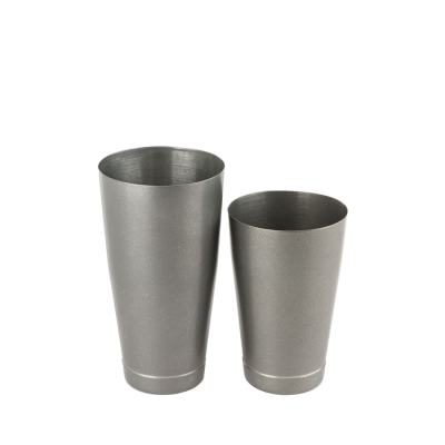 Ensemble de deux verres à mélanger en acier inoxydable - Vintage