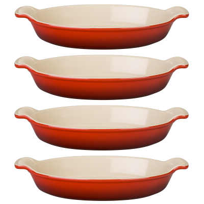 Ensemble de quatre plats à gratin - Cerise