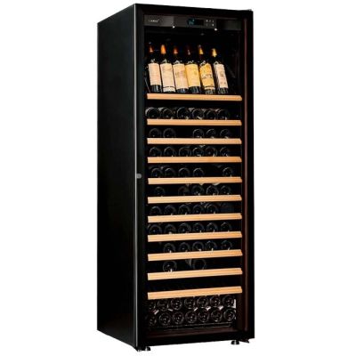 Cellier La Première 1 température, 1 porte vitrée avec cadre noir - 166 bouteilles