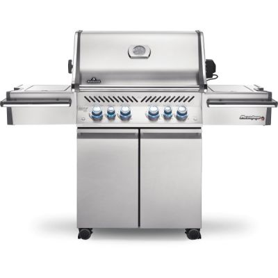 BBQ au gaz propane Prestige Pro 500 RSIB avec brûleurs arrière et latéral infrarouges - Inox