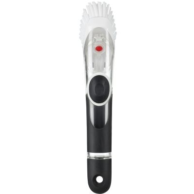 Brosse à vaisselle distributrice de savon en acier inoxydable