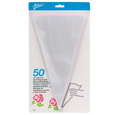 Poches à pâtisserie en plastique jetables 12" - 50 poches