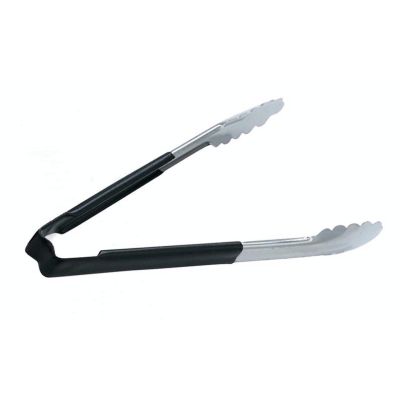 Pinces en acier inoxydable avec manche Kool-Touch 12" - Noir