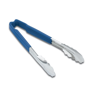 Pinces en acier inoxydable avec manche Kool-Touch 12" - Bleu