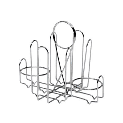 Porte-sachets, salière et poivrière chromé