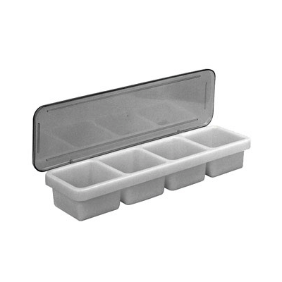 Service à condiments en plastique à quatre récipients