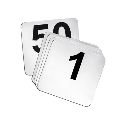 Cartes numérotées 1 à 50