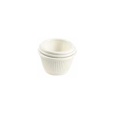 Récipient à condiment en mélamine à cannelures 1,5 oz - Ivoire