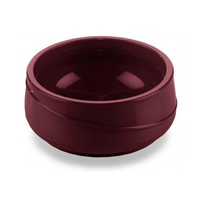Bols en plastique isolants Allure 8 oz - Bourgogne (caisse de 48)