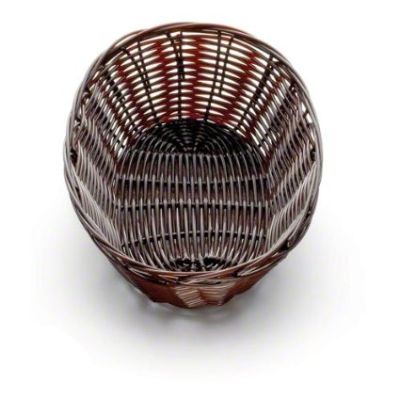 Panier en polypropylène ovale 9" x 6" - Brun