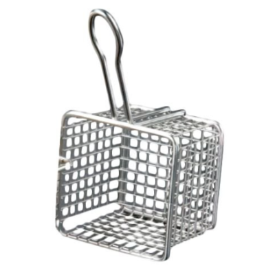 Panier en acier inoxydable carré 4" x 4"