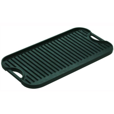 Plaque de cuisson en fonte à nervures réversible 10,5" x 20"
