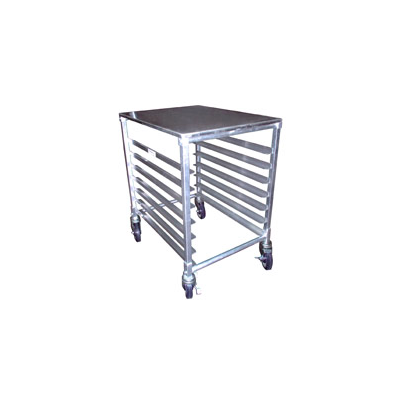 Chariot à angles en aluminium - 7 tablettes