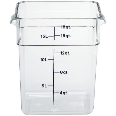 Récipient gradué carré 17,2 L - Transparent