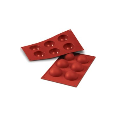 Moule en silicone à six cavités - Semisfera 60 ml