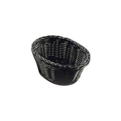 Panier en polypropylène ovale 9" x 6" - Noir