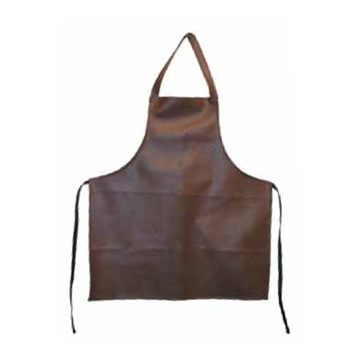 Tablier bavette en vinyle - Brun