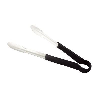 Pinces en acier inoxydable avec manche en plastique épaisses 16" - Noir