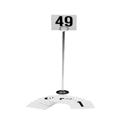 Support à cartes numérotées en acier chromé 12"