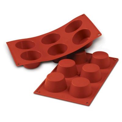 Moule en silicone à six cavités - Muffins 100 ml