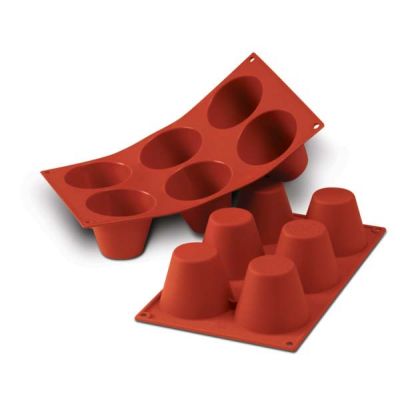 Moule en silicone à six cavités - Muffins 165 ml