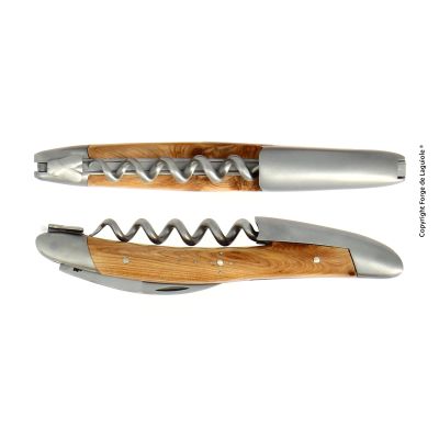 Couteau sommelier et étui - Genévrier, satiné