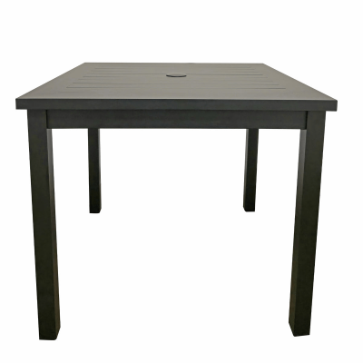 Table carrée en aluminium Sigma 34" - Noir Volcanique