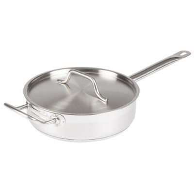 Sauteuse en acier inoxydable avec couvercle 3 pintes