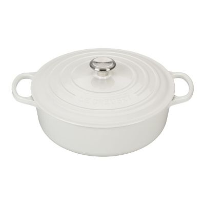 Cocotte ronde peu profonde 6,2 L - Blanc