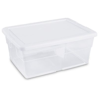 Bac de rangement rectangulaire 16,75" x 11,9" x 7" - Transparent