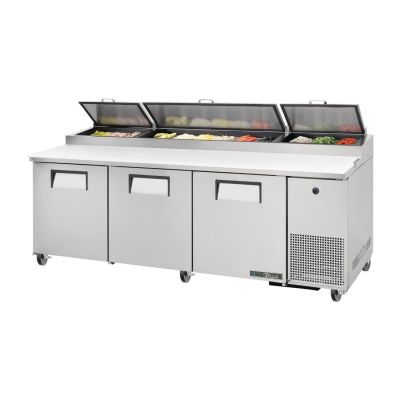 Table de préparation à pizza réfrigérée 93" - 24 bacs