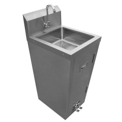 Évier à main sur piédestal avec pédales et robinet