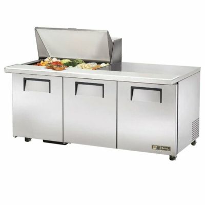 Table de préparation à salade réfrigérée 72" - 8 bacs